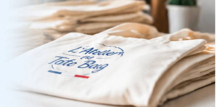 Tote bags personnalisés au logo de L'Atelier du Tote Bag