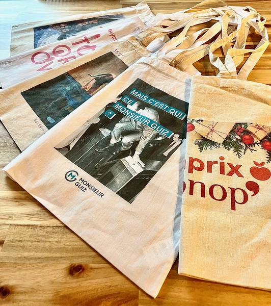 atelier d'impression de tote bags